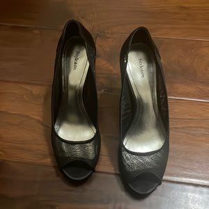 Style&Co black mesh heels